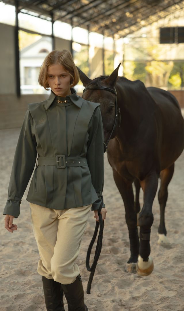 Тренч вкорочений з вишивкою Polo, колір графітовий - Зображення 3