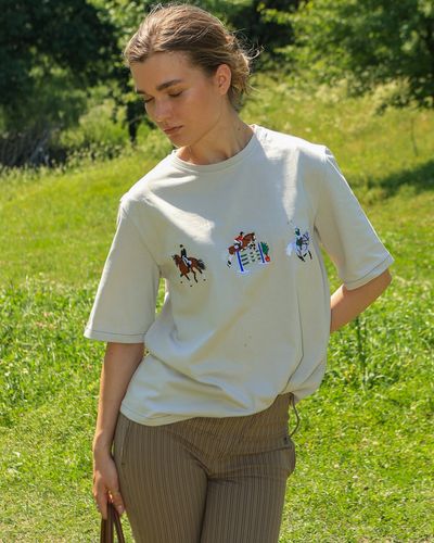 Мініатюра 1 для Футболка Row Sporty, колір беж