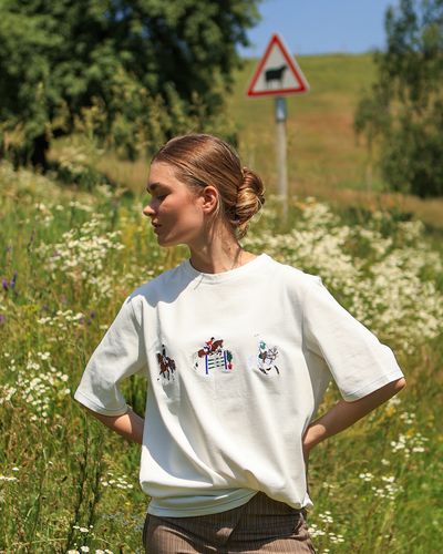 Мініатюра 3 для Футболка Row Sporty, колір білий